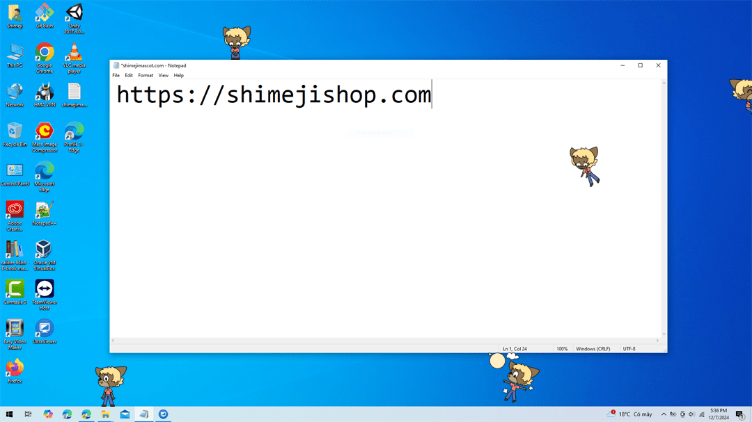 Shaggy Werewolf Shimeji on Desktop