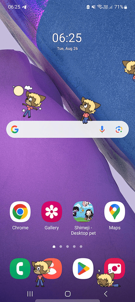 Shaggy Werewolf Shimeji on Mobile