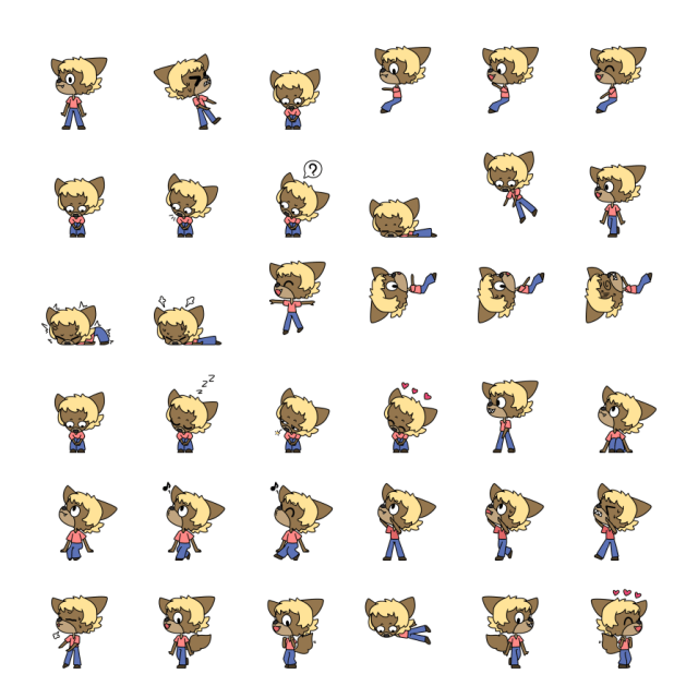 Shaggy Werewolf Shimeji Sprite Preview