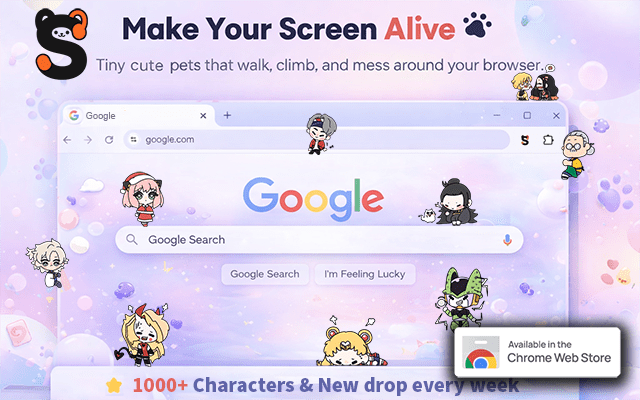 Shimeji World Browser Extension - Bring your favorite mascots to every website