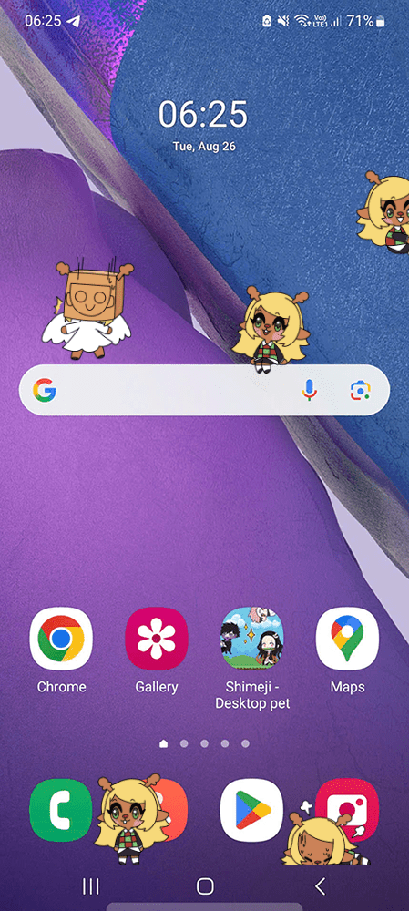 Noelle Holiday Shimeji on Mobile
