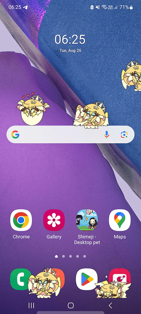 Speaker of God Shimeji on Mobile