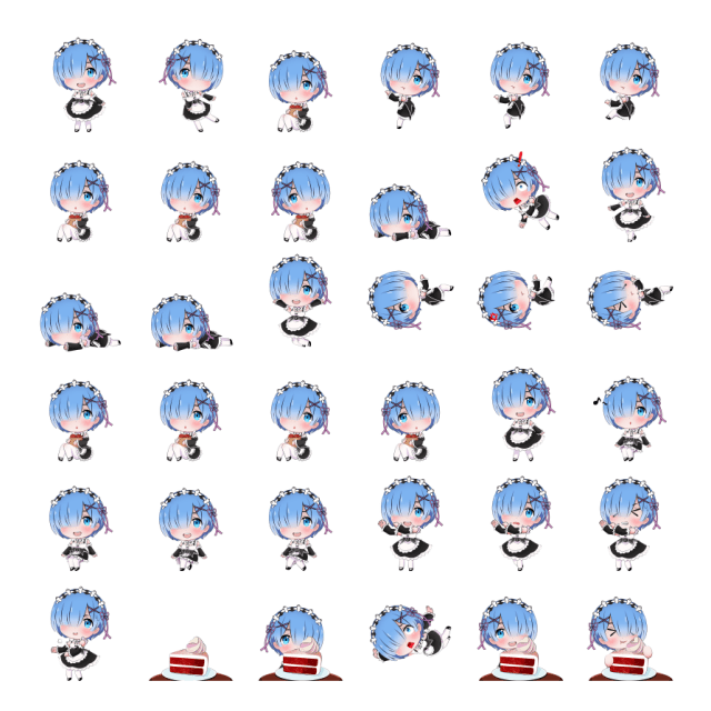Rem Shimeji Sprite Preview