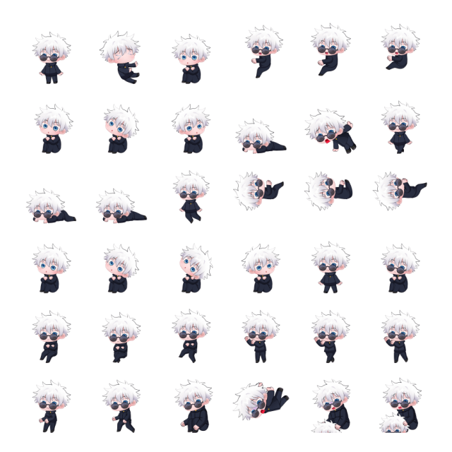 Satoru Gojo Shimeji Sprite Preview