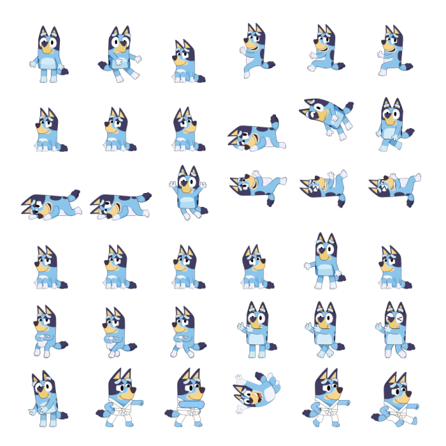 Bluey Shimeji Sprite Preview