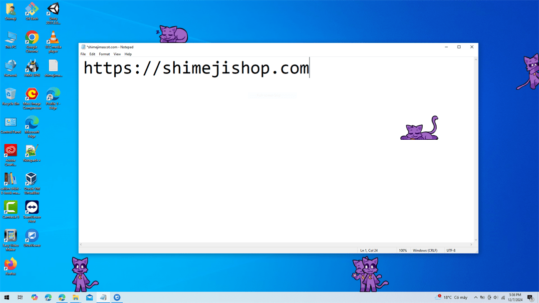 CatNap Shimeji on Desktop
