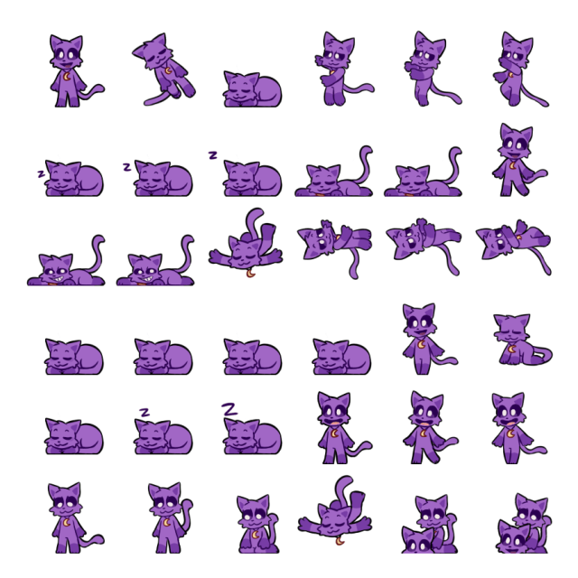 CatNap Shimeji Sprite Preview