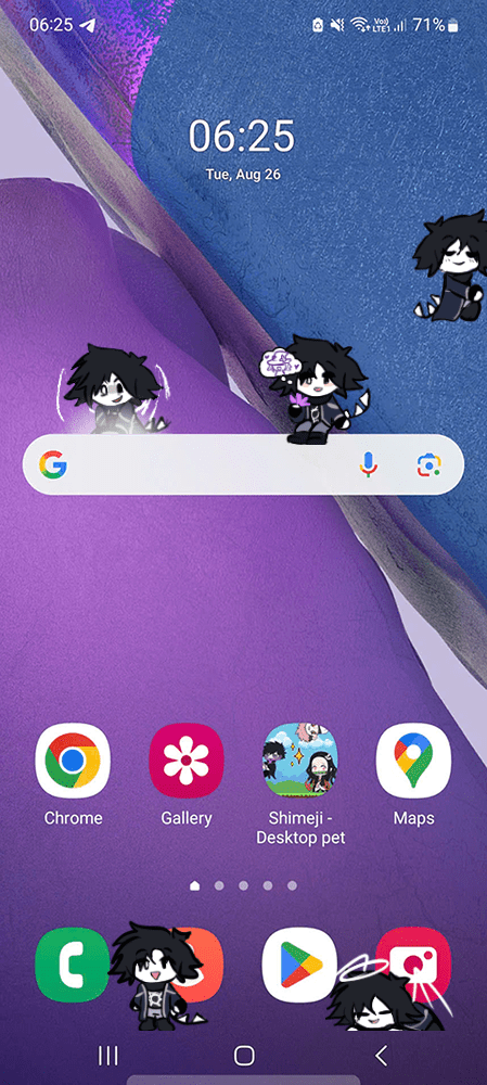 Two Time Shimeji on Mobile