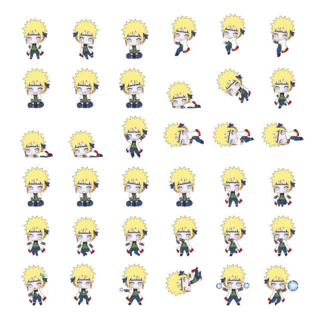 Minato Namikaze Shimeji Sprite Preview