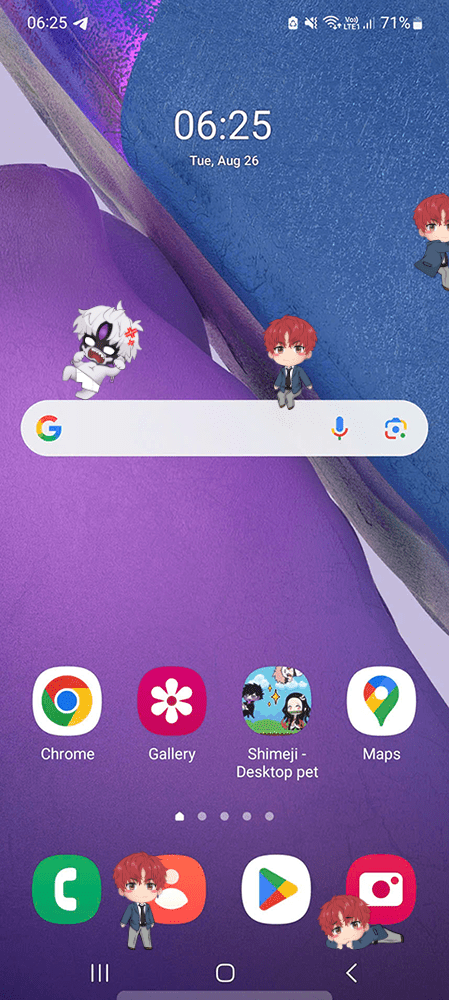 Jin Enjoji Shimeji on Mobile