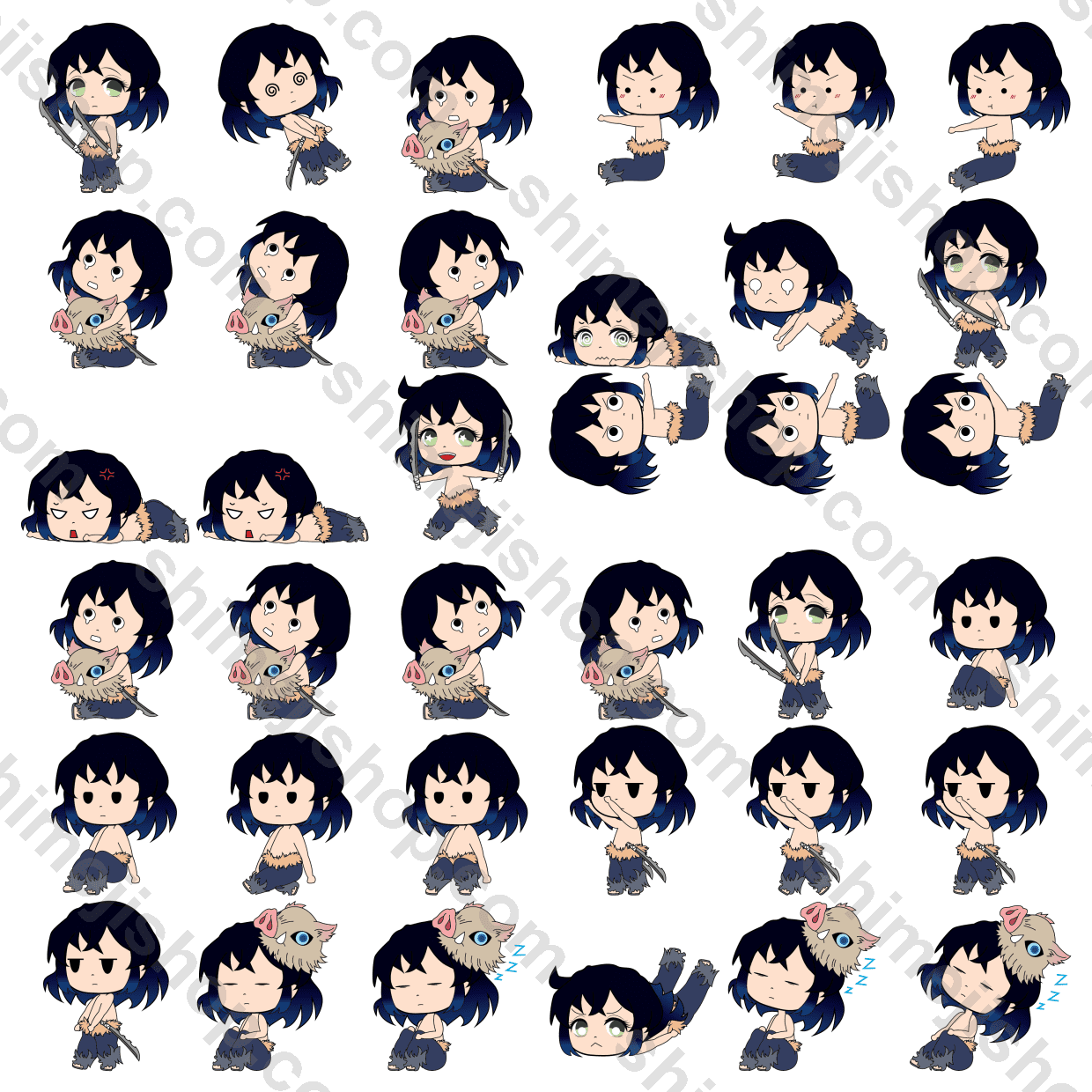 Inosuke Hashibira Shimeji Desktop Pet - Image 2