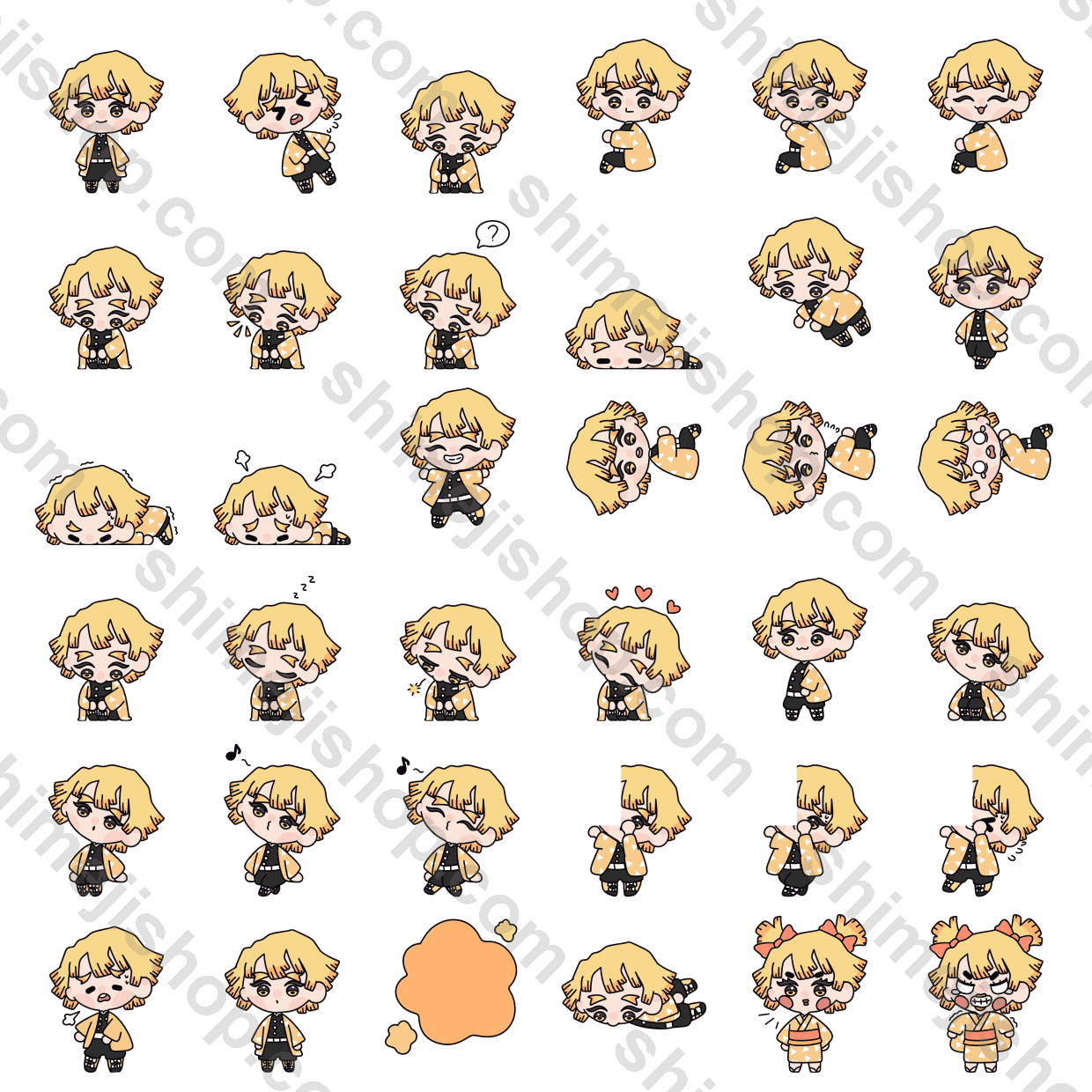 Zenitsu Agatsuma Shimeji Desktop Pet - Image 2