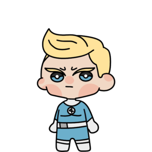 Johnny Storm Shimeji avatar cute sticker - first frame shime1.png - Fantastic Four character