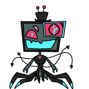 Vox (Demon Form) Shimeji avatar cute sticker - first frame shime1.png - Hazbin Hotel character