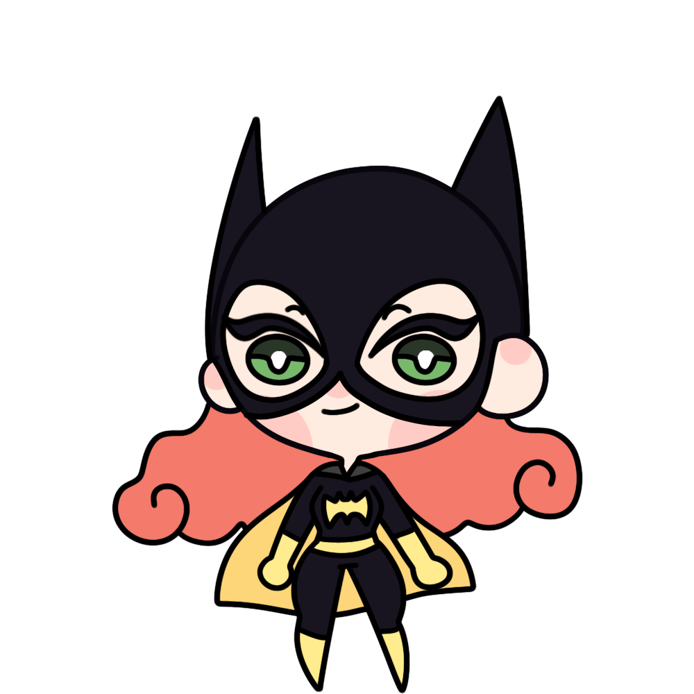 Batgirl Shimeji avatar cute sticker - first frame shime1.png - DC Comics character