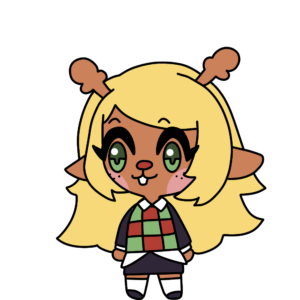 Noelle Holiday Shimeji avatar cute sticker - first frame shime1.png - Deltarune character