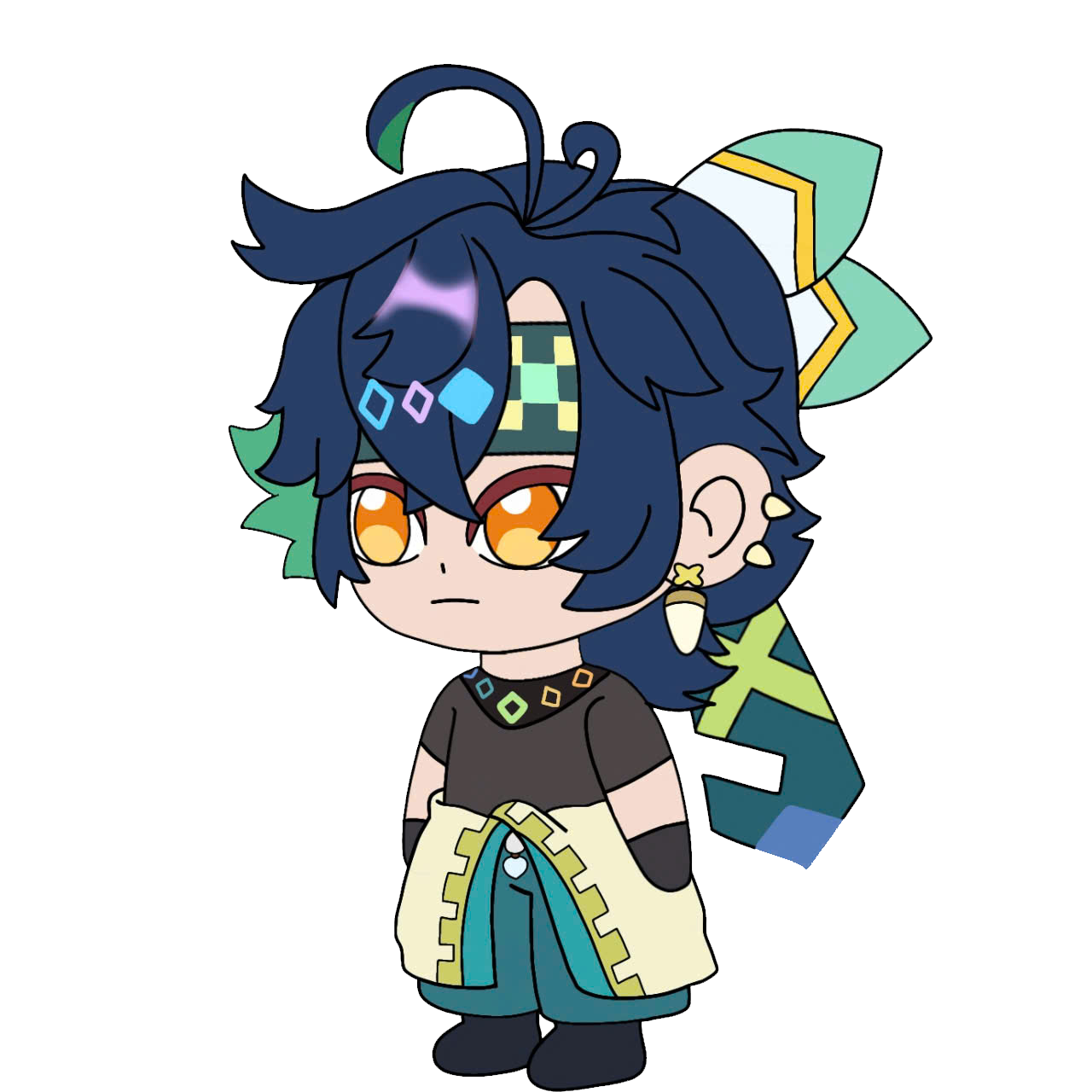 Kinich Shimeji avatar cute sticker - first frame shime1.png - Genshin Impact character
