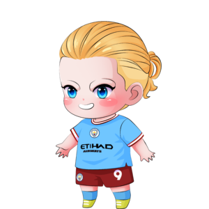 Erling Haaland Shimeji avatar cute sticker - first frame shime1.png - Football character
